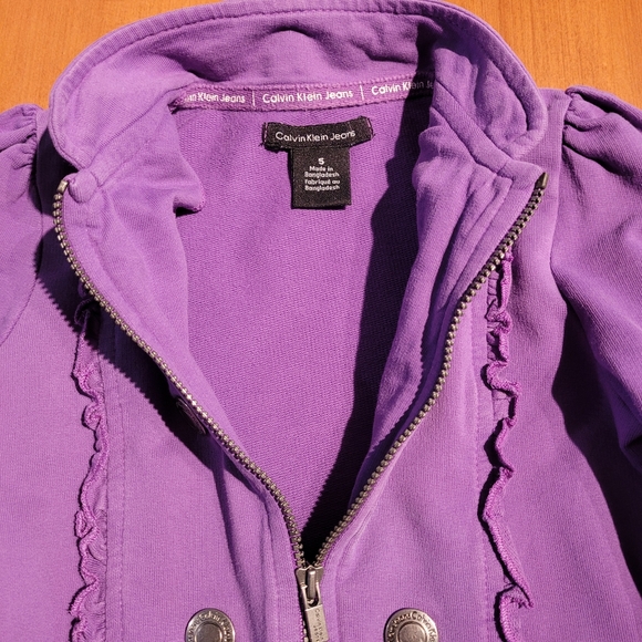 5T Calvin Klein Purple sweatshirt jacket - Picture 3 of 8